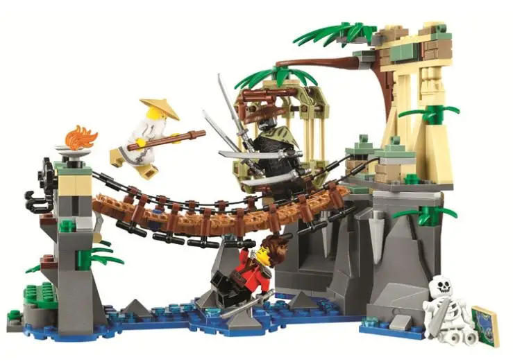 

Bela 10715 Ninja Master Falls Jungle Bridge Model Building Block Bricks Toys Gift For Children City 70608