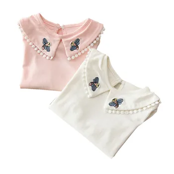 Korean Style Toddler Baby Girls T-shirt Cotton Long Sleeve Embroidery Cute Peter Pan Collar Tshirts Kids Teenage Clothes Autumn
Korean Style Toddler Baby Girls T-shirt Cotton Long Sleeve Embroidery Cute Peter Pan Collar Tshirts Kids Teenage Clothes Autumn