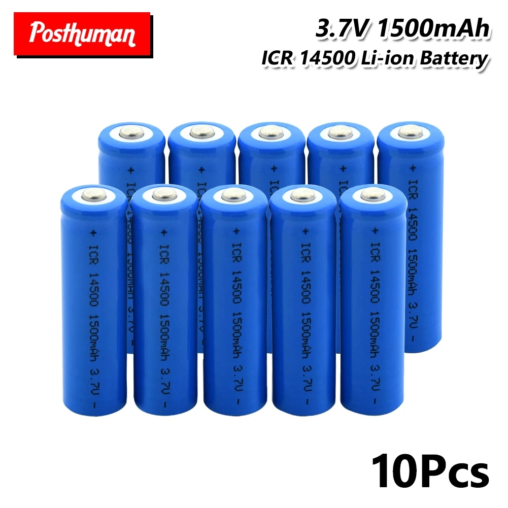 For 14500 Battery 1500mAh 3.7V Power Rechargeable batteries discharge ICR 14500 Li-ion ICR Cell
For 14500 Battery 1500mAh 3.7V Power Rechargeable batteries discharge ICR 14500 Li-ion ICR Cell