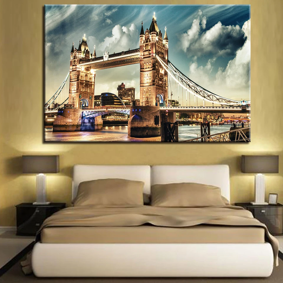Картина на холсте с HD принтами настенный Декор для дома 1 штука/шт. Лондонский