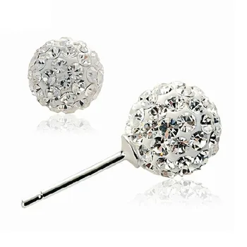 Wholesale Lots Factory Price Real 925 Pure Silver Round Shambala Austrian Crystal Ball Stud Earrings For Women Fashion Jewelry
Wholesale Lots Factory Price Real 925 Pure Silver Round Shambala Austrian Crystal Ball Stud Earrings For Women Fashion Jewelry