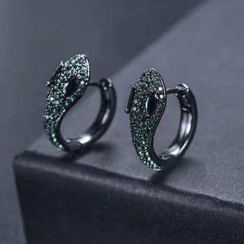 Top Quality New Fashion Monacon Vintage Black Buckle Earrings Micro Mosaic Green AAA+ Zircon Cute Snake Earrings Hoop for Women
Top Quality New Fashion Monacon Vintage Black Buckle Earrings Micro Mosaic Green AAA+ Zircon Cute Snake Earrings Hoop for Women