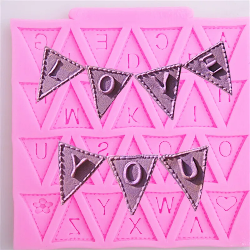 1 pc 3D 26 Letters Small Banner Cake Mold Food-Grade Silicone Flag Shape 26 English Letters Fondant Candy Mould DIY Bakeware
1 pc 3D 26 Letters Small Banner Cake Mold Food-Grade Silicone Flag Shape 26 English Letters Fondant Candy Mould DIY Bakeware