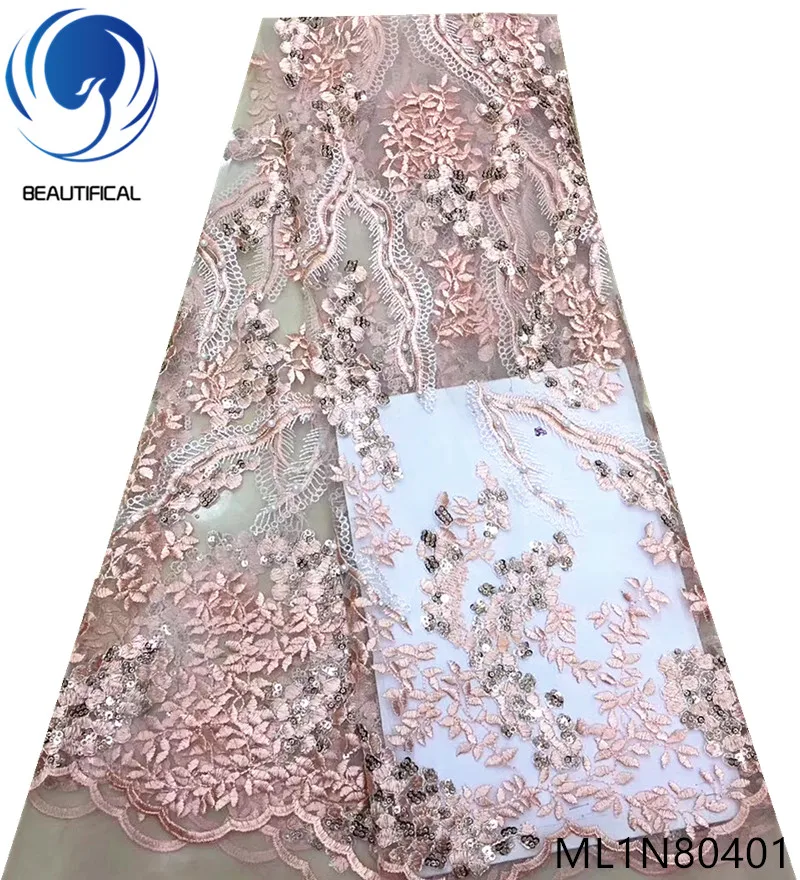 Beautifical african lace fabrics Latest sequins embroidry lace fabric with beads net lace nigerian fabric for dress ML1N804
Beautifical african lace fabrics Latest sequins embroidry lace fabric with beads net lace nigerian fabric for dress ML1N804