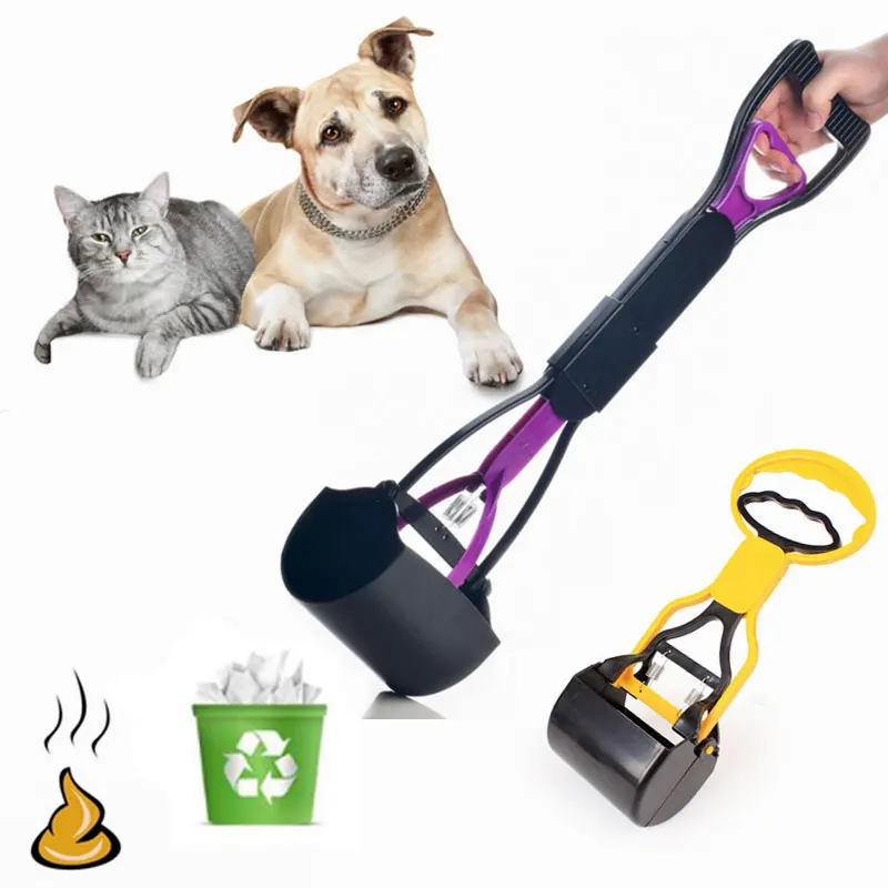 

Long Handle Pets Waste Picker Pooper Scooper Foldable And Unfoldable Jaw Poop Scoop Clean Pick Up Waste one-handed Scoper Tools