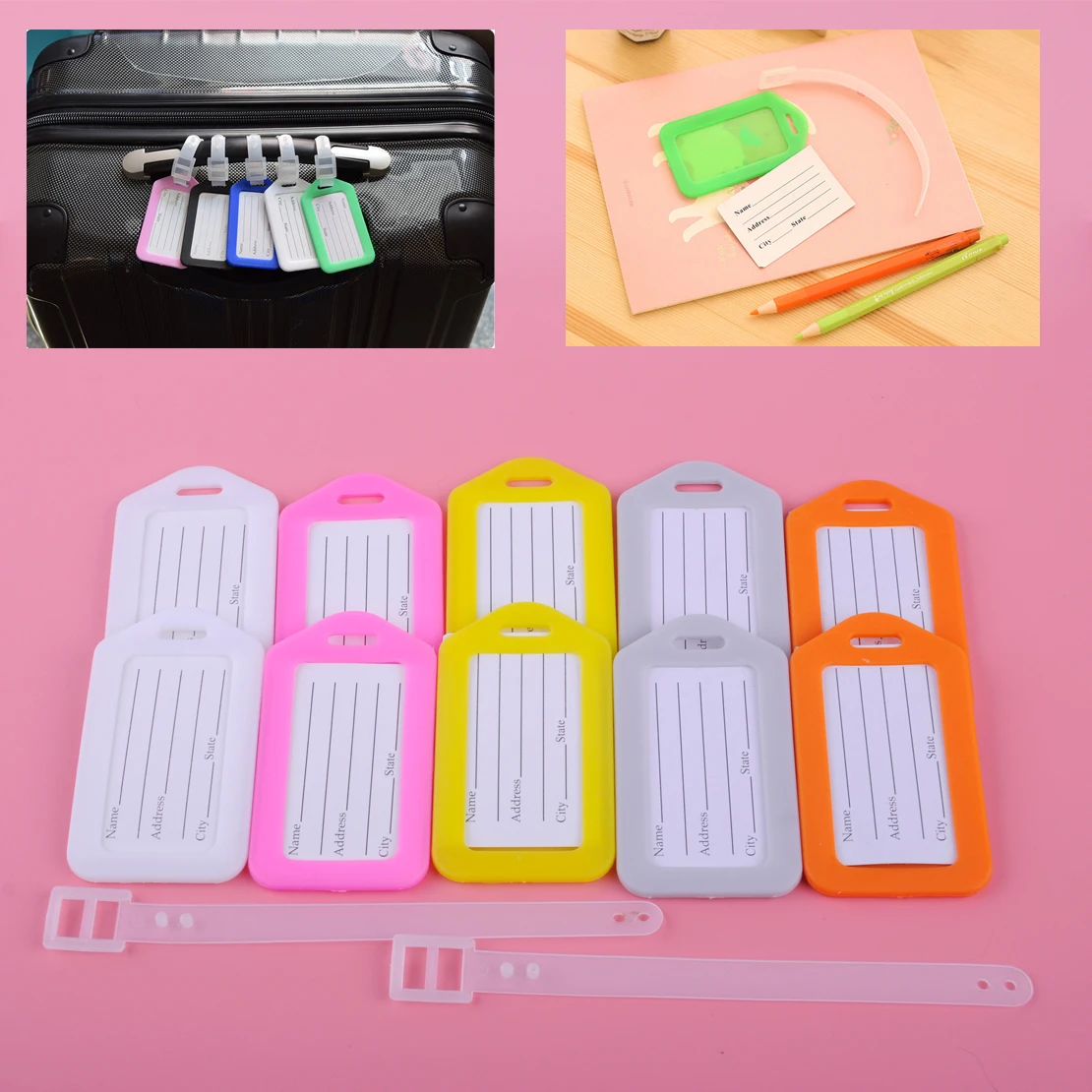 10pcs Randomly Travel Luggage Bag Tag Plastic Suitcase Baggage Name Address ID Label Holder Portable Accessories
10pcs Randomly Travel Luggage Bag Tag Plastic Suitcase Baggage Name Address ID Label Holder Portable Accessories