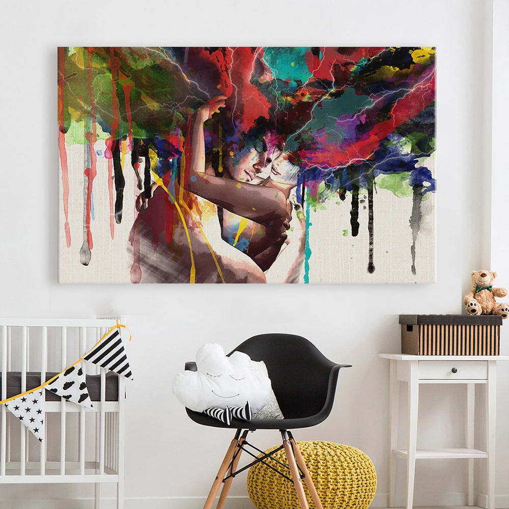 HDARTISAN Abstract Oil Painting Print On Canvas Poster The Lovers Home Decor Wall Pictures For Living Room
HDARTISAN Abstract Oil Painting Print On Canvas Poster The Lovers Home Decor Wall Pictures For Living Room