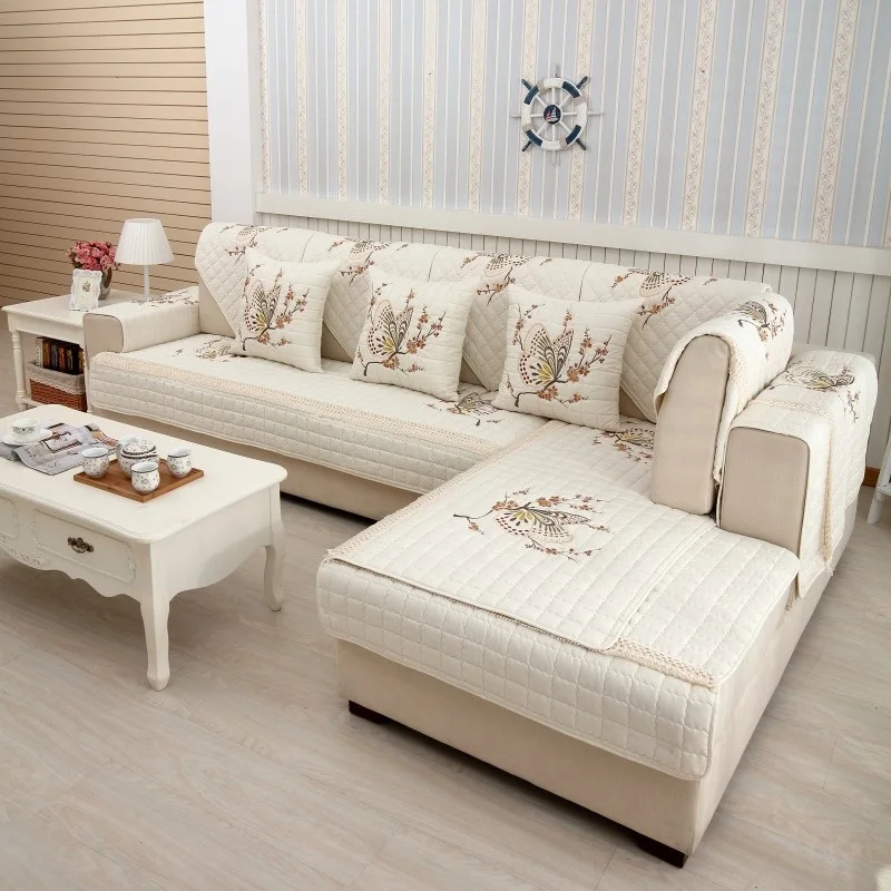 Floral Butterfly Embroidery Sofa Cover Cotton Non-Slip Sofa Towel Chair Covers Mats Living/Drawing Room Decorative L-shaped
Floral Butterfly Embroidery Sofa Cover Cotton Non-Slip Sofa Towel Chair Covers Mats Living/Drawing Room Decorative L-shaped