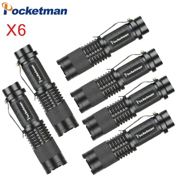 6 Pack Powerful Waterproof Mini Flashlight Q5 LED Torch Lanterns 2000lm Adjustable Focus Zoomable Light (Black)
6 Pack Powerful Waterproof Mini Flashlight Q5 LED Torch Lanterns 2000lm Adjustable Focus Zoomable Light (Black)