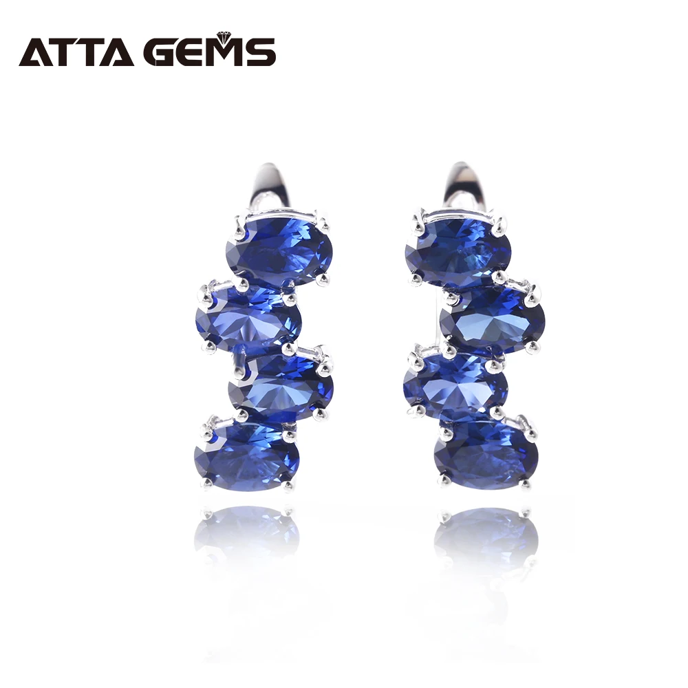 Blue Sapphire Sterling Silver Stud Earring for Women Special Design Personal Style Created Blue Sapphire Oval Cut Women's Gifts
Blue Sapphire Sterling Silver Stud Earring for Women Special Design Personal Style Created Blue Sapphire Oval Cut Women's Gifts