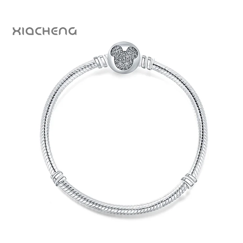 Silver Charms Basic Bracelet For Women Cute Mouse Clasp Clip with Crystal Snake Chain for Diy Bead Charms BB013
Silver Charms Basic Bracelet For Women Cute Mouse Clasp Clip with Crystal Snake Chain for Diy Bead Charms BB013