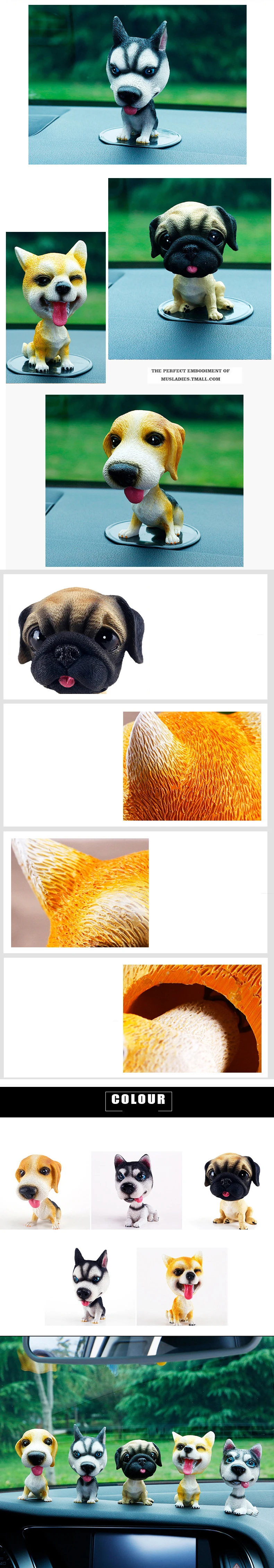 Kartun Resin Buldog Corgi Sway Anjing Anak Anjing Model Aksi Tokoh