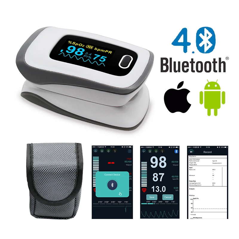 Jumper Brand Wireless Bluetooth Finger Pulse Oximeter Blood Oxygen Saturation JPD-500F Oximetro de dedo Monitor for IOS Android (22)