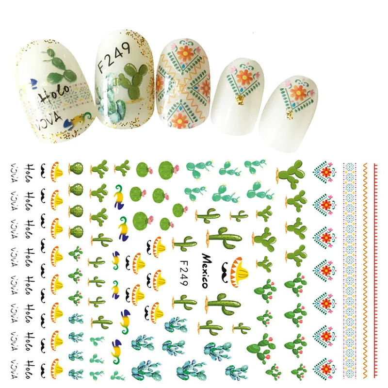 2 Sheets Cacti Nail Stickers Ultrathin Green Plants Art Decals Nature Desert Nails Design New Arrival Manicure for Salon
2 Sheets Cacti Nail Stickers Ultrathin Green Plants Art Decals Nature Desert Nails Design New Arrival Manicure for Salon
