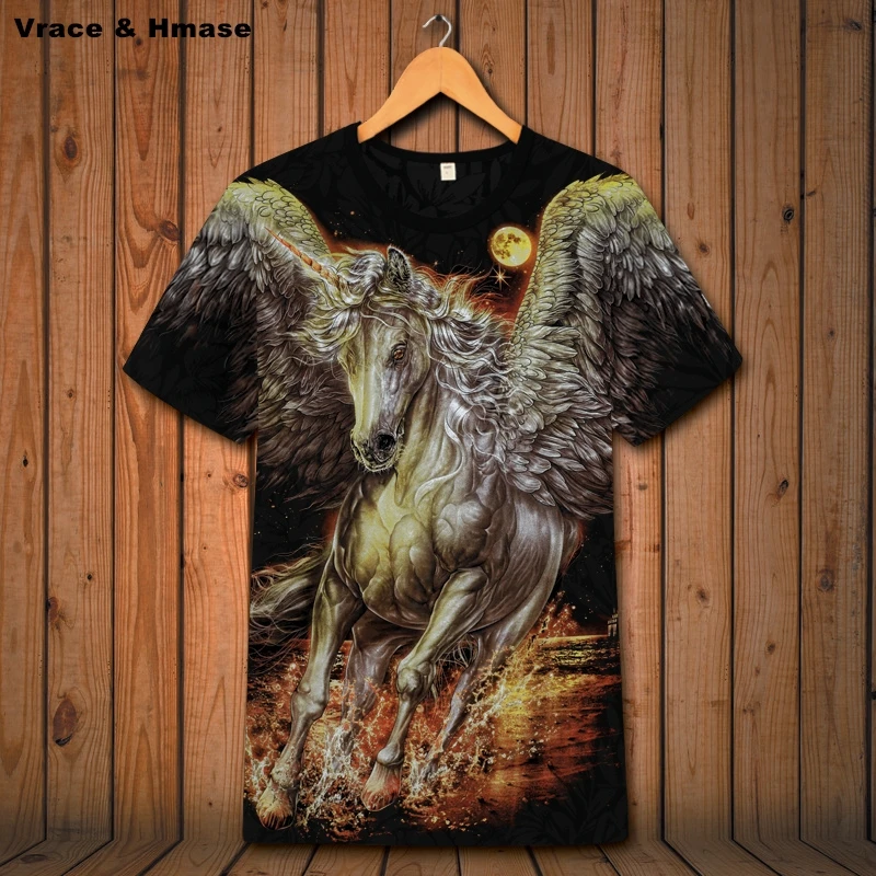 Pentium horse wings pattern creative 3D printing short sleeve t shirt Summer 2018 New quality soft comfortable t shirt men S-6XL
Pentium horse wings pattern creative 3D printing short sleeve t shirt Summer 2018 New quality soft comfortable t shirt men S-6XL