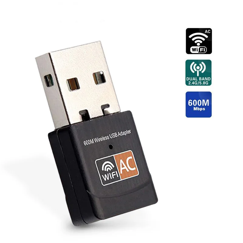 USB Wi Fi адаптер Ethernet Lan Карта памяти 600 Мбит/с двухдиапазонный беспроводной Антенна