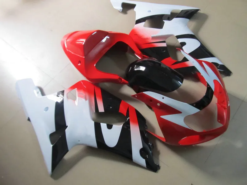 Комплект обтекателей для мотоцикла GSXR600 750 K1 01 02 03 GSXR 600 GSXR750 2001 2002 2003 Красный Белый