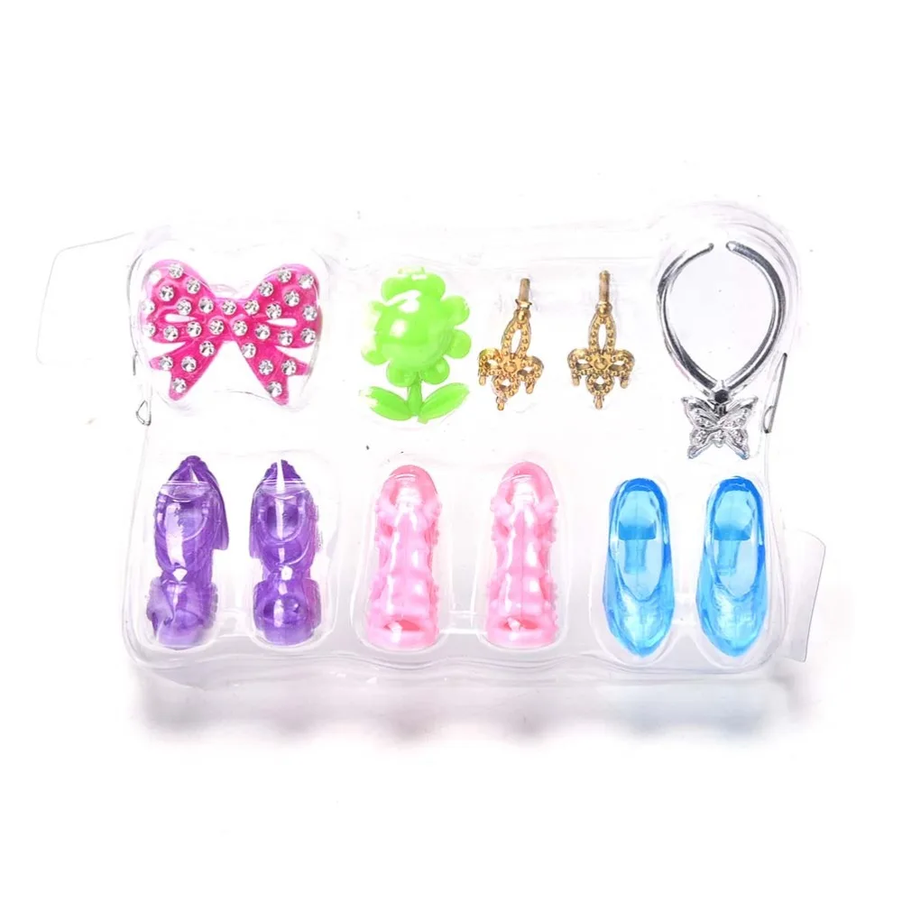 1 Set Jewelry Necklace Earrings Shoes For Girl Dolls Plastic Accessories Kids Best DIY Birthday Gift For Girls' Doll
1 Set Jewelry Necklace Earrings Shoes For Girl Dolls Plastic Accessories Kids Best DIY Birthday Gift For Girls' Doll