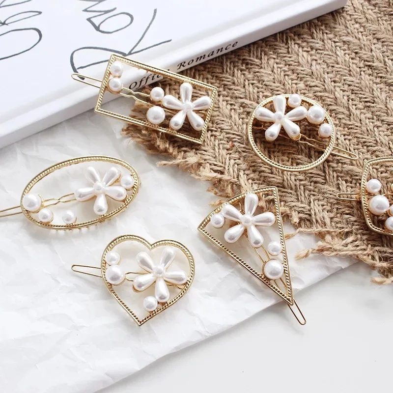 1PC Fashion Women Hair Clips Alloy Pearls Flower Hairgrips Hair Accessories Lady Elegant Geometric Heart Barrettes Headwear
1PC Fashion Women Hair Clips Alloy Pearls Flower Hairgrips Hair Accessories Lady Elegant Geometric Heart Barrettes Headwear