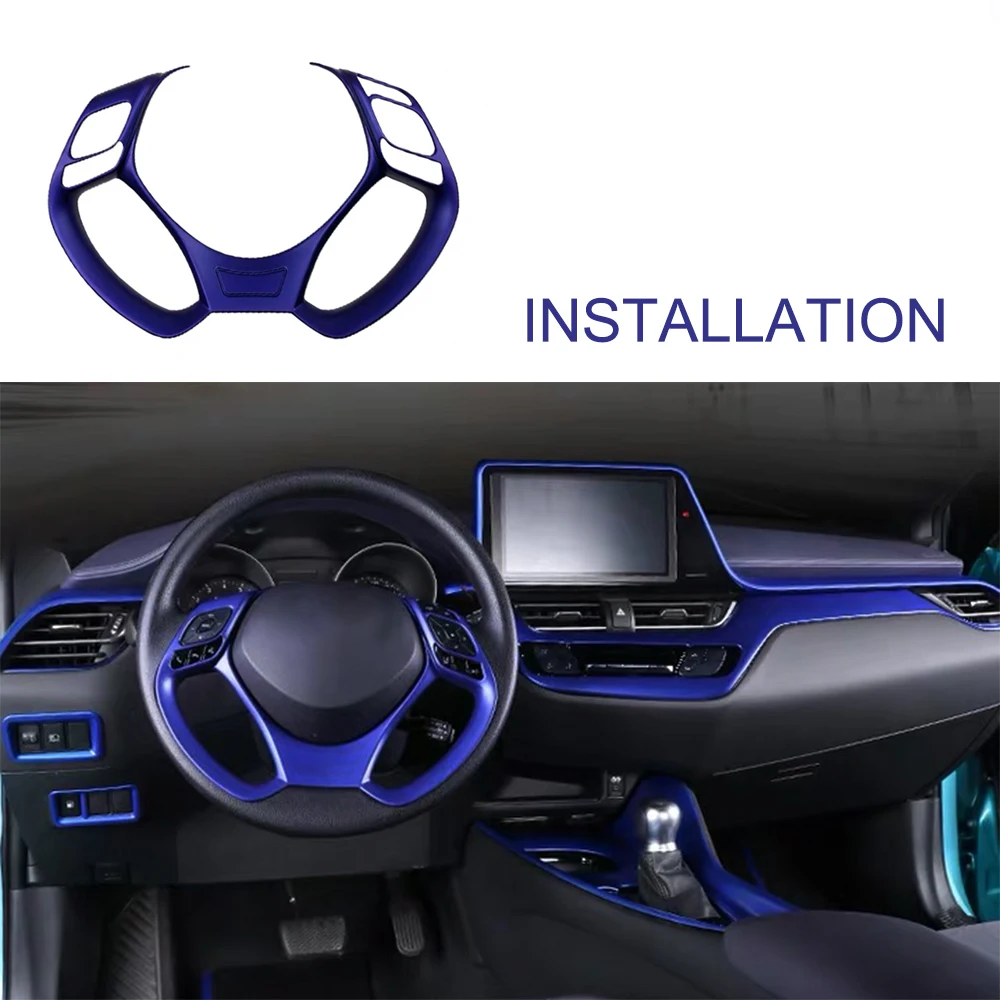 JEAZEA ABS Blue Interior Steering Wheel Button Cover Trim Frame Garnish For Toyota C-HR CHR 2017 2018 2019 Car Accessories
JEAZEA ABS Blue Interior Steering Wheel Button Cover Trim Frame Garnish For Toyota C-HR CHR 2017 2018 2019 Car Accessories