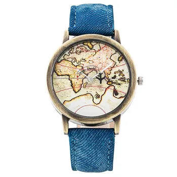 Hot Sale Mini World Fashion Quartz Watch Men Unisex Map Airplane Travel Around The World Women Leather Dress Wrist Watches
Hot Sale Mini World Fashion Quartz Watch Men Unisex Map Airplane Travel Around The World Women Leather Dress Wrist Watches