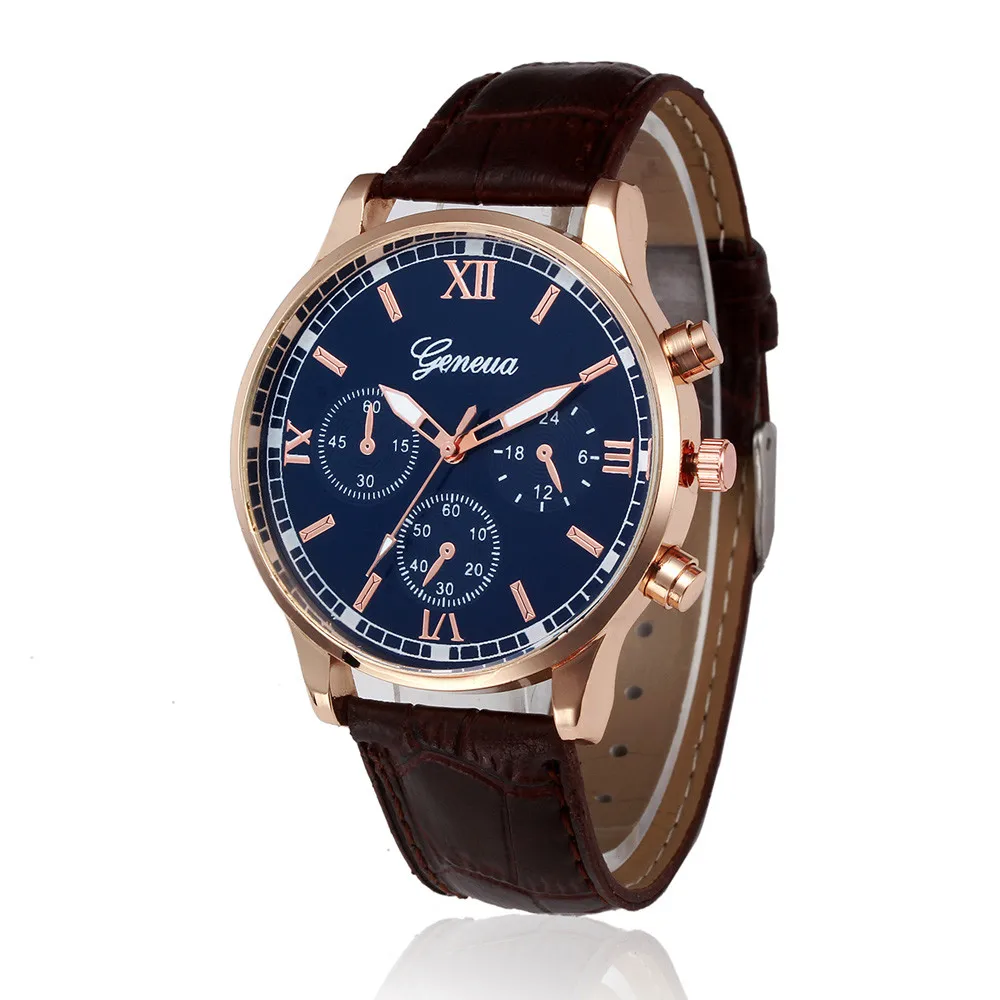 2018 New Fashion Watch Men watches Dial Geneva Leather Band quartz Analog wristwatches relogio masculino reloj hombre Clock Saat
2018 New Fashion Watch Men watches Dial Geneva Leather Band quartz Analog wristwatches relogio masculino reloj hombre Clock Saat
