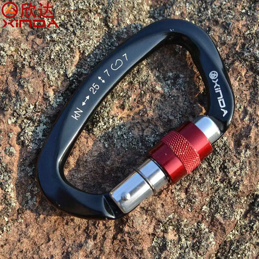 Outdoor D-Shape Aluminum Steel Rock Climbing Hiking Screw Locking Carabiner 30KN
Outdoor D-Shape Aluminum Steel Rock Climbing Hiking Screw Locking Carabiner 30KN