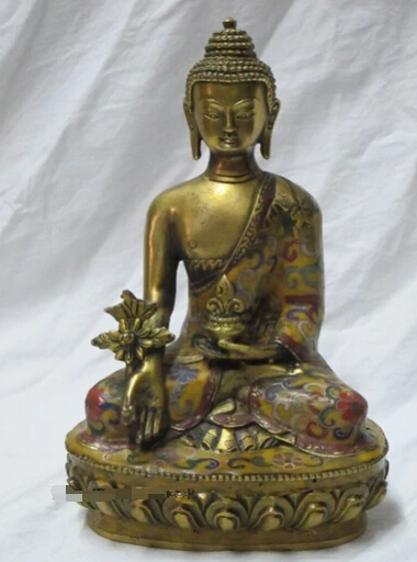 Collectible bronze S2192 Beautiful Tibetan bronze Cloisonne medicinal herb Land of Medicine Buddha
Collectible bronze S2192 Beautiful Tibetan bronze Cloisonne medicinal herb Land of Medicine Buddha