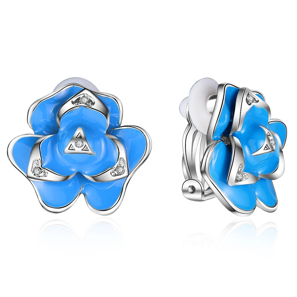 SUKI S925 Silver Blue Enamel Rose White Crystal from Austrian Pave Party Multilayer Clip on Earrings For Women Girls Gift
SUKI S925 Silver Blue Enamel Rose White Crystal from Austrian Pave Party Multilayer Clip on Earrings For Women Girls Gift