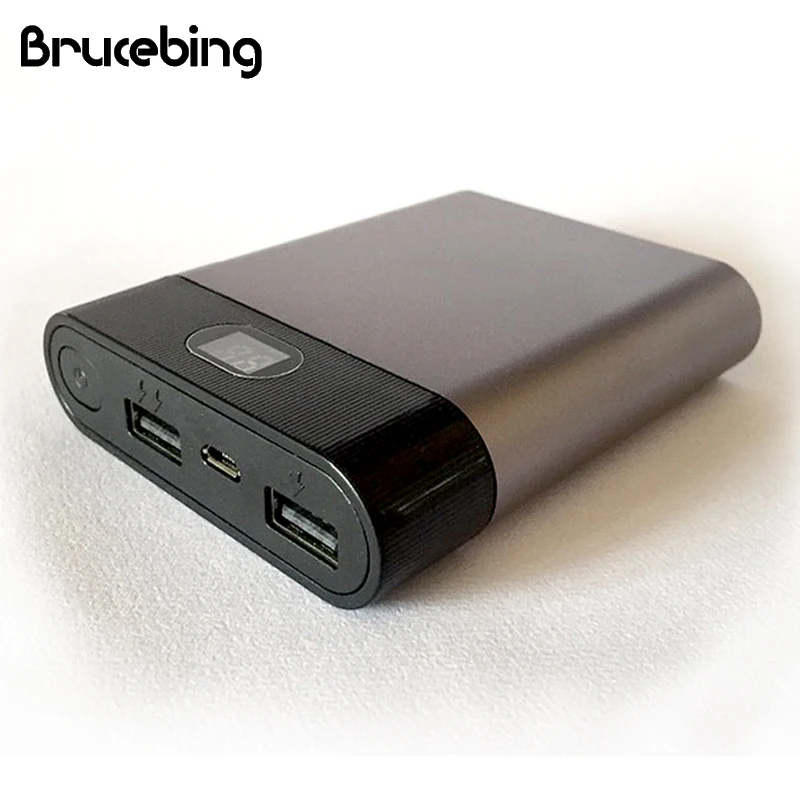 Портативное зарядное устройство с двумя USB портами ЖК дисплей 4x18650 5 В/2 А для Samsung