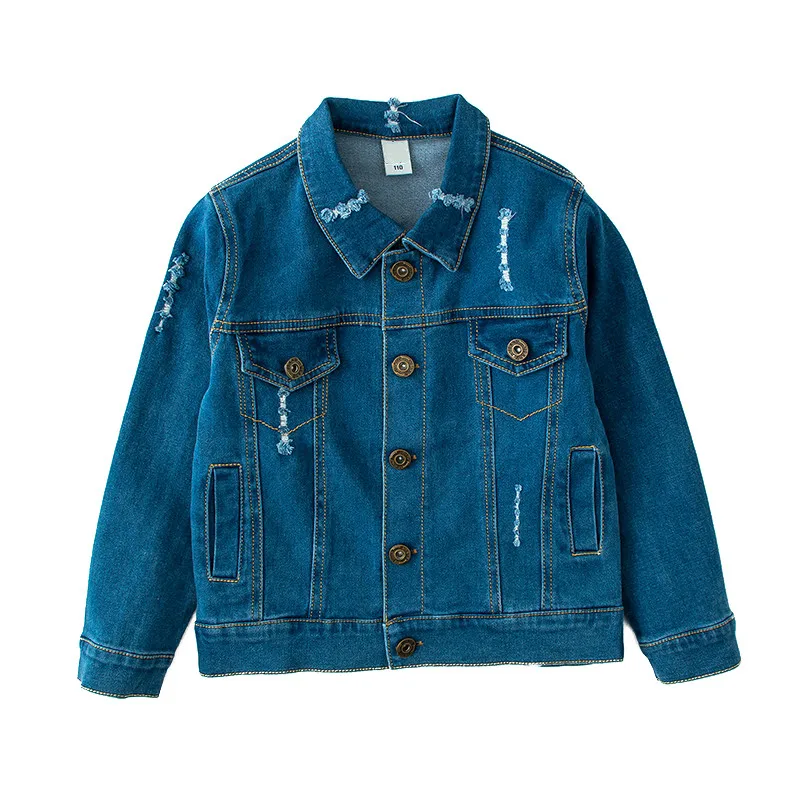 2019 new style children's . lapel long sleeve broken hole denim jacket. Leisure hundred-lap style.
2019 new style children's . lapel long sleeve broken hole denim jacket. Leisure hundred-lap style.