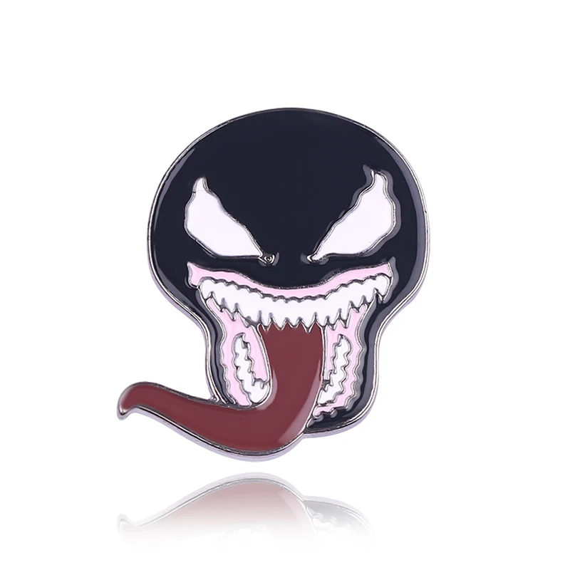 Vintage Venom Spiderman Enamel Pin Black Symbiote mask with tongue Metal Lapel Brooch Spooky Movie Horror Sci Fi Venom Jewelry
Vintage Venom Spiderman Enamel Pin Black Symbiote mask with tongue Metal Lapel Brooch Spooky Movie Horror Sci Fi Venom Jewelry