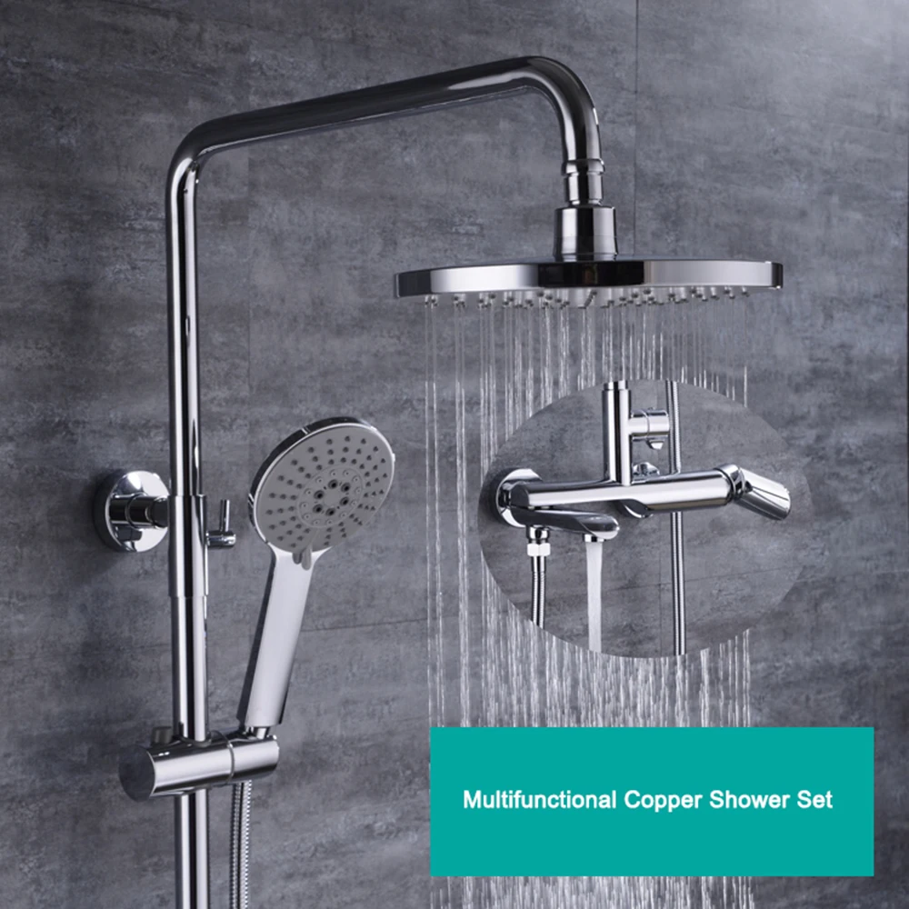 Fine copper health safety multifunctional shower suit, lifting down faucet, shower cover
Fine copper health safety multifunctional shower suit, lifting down faucet, shower cover