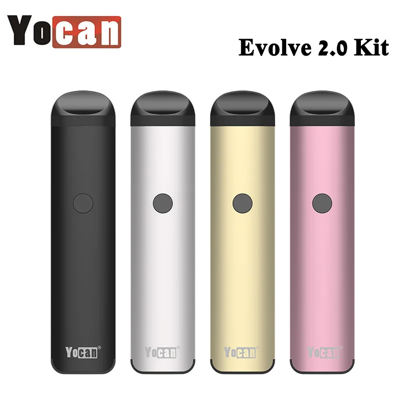 

Original Yocan Evolve 2.0 Pod Starter Kit Electronic Cigarette Vape with 650mAh Battery and Ceramic Coil Quartz Dual Coil Vapor