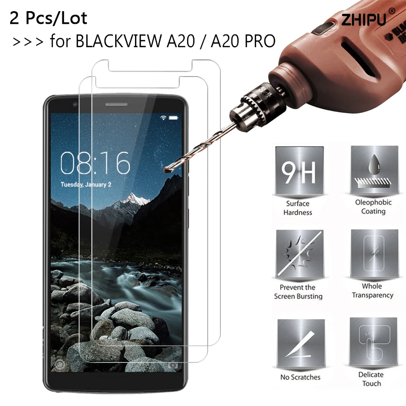 

2 Pcs/Lot 2.5D 0.26mm 9H Premium Tempered Glass For BLACKVIEW A20 & A20 Pro 5.5 inch Screen Protector protective film