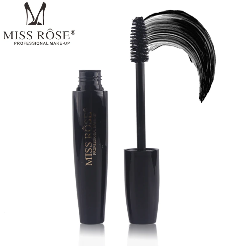 

Mascara eyelashes double head 4d silk fiber eyelash mascara thick and big eyes waterproof MISS ROSE black waterproof curling