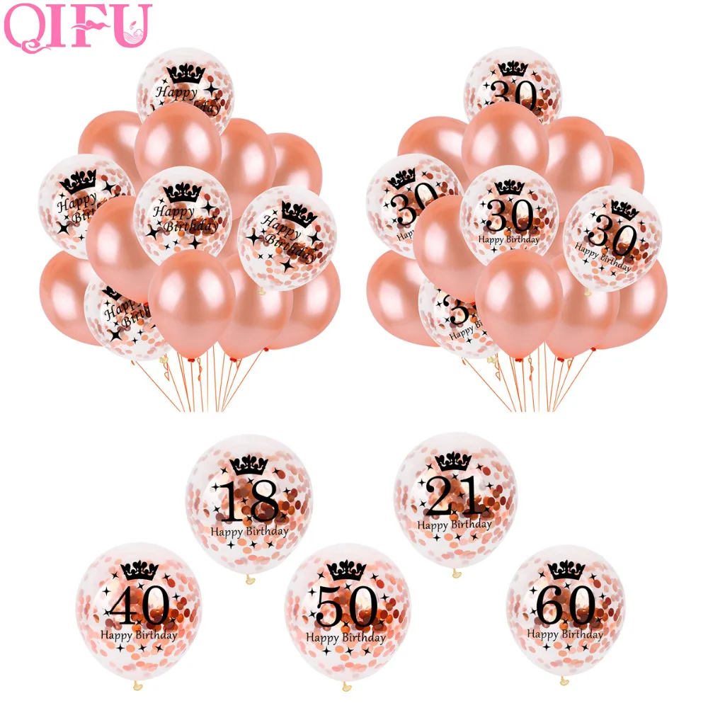 QIFU 15PCS 12inch 18 21 30 40 50 60 Birthday Confetti Latex Number Balloon Air 30th 40th 50th Birthday Party Decorations Adult
QIFU 15PCS 12inch 18 21 30 40 50 60 Birthday Confetti Latex Number Balloon Air 30th 40th 50th Birthday Party Decorations Adult