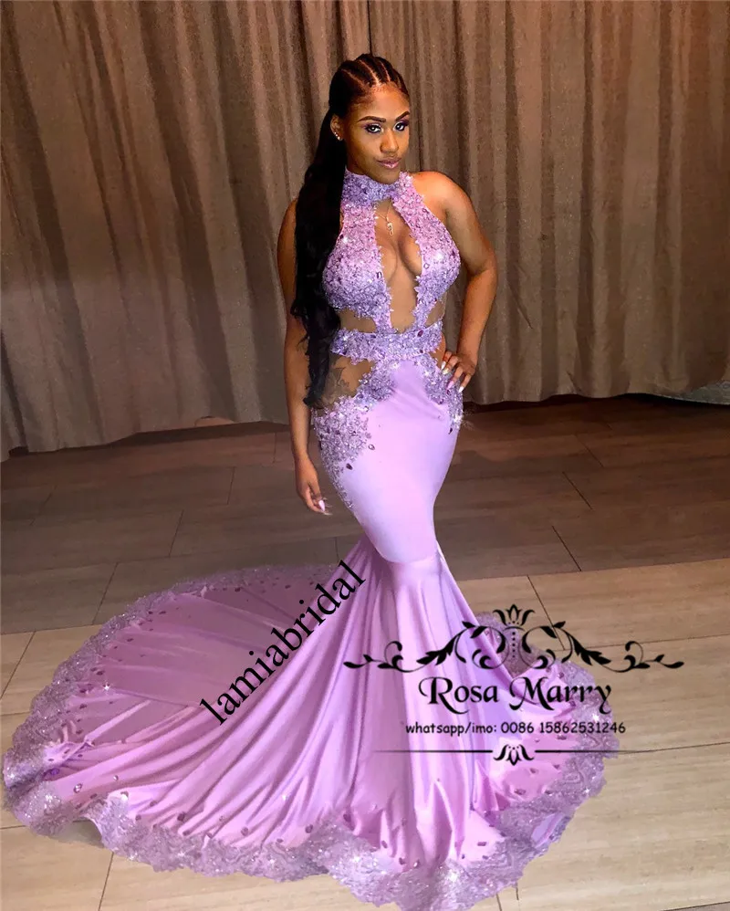Пикантная обувь Цвет фиолетовый Русалка платья на выпускной с кристаллами 2021