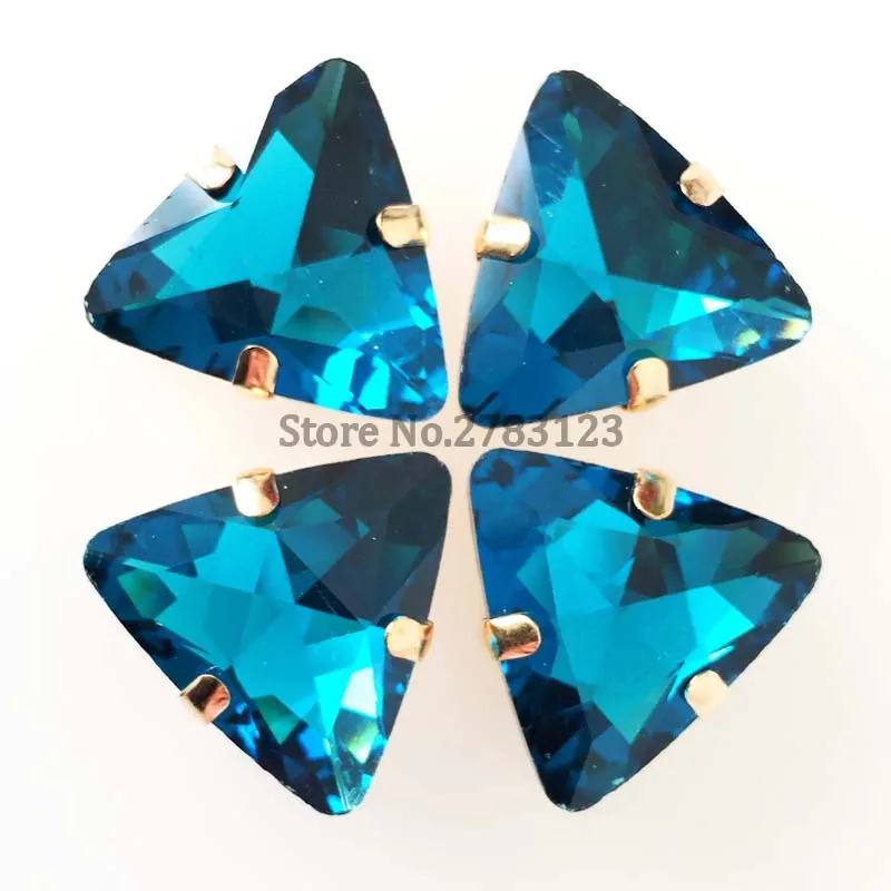 Free shipping Gold bottom 18mm Triangle shape peacock blue high quality crystal glass flatback sew on rhinestones 20pcs/bag
Free shipping Gold bottom 18mm Triangle shape peacock blue high quality crystal glass flatback sew on rhinestones 20pcs/bag