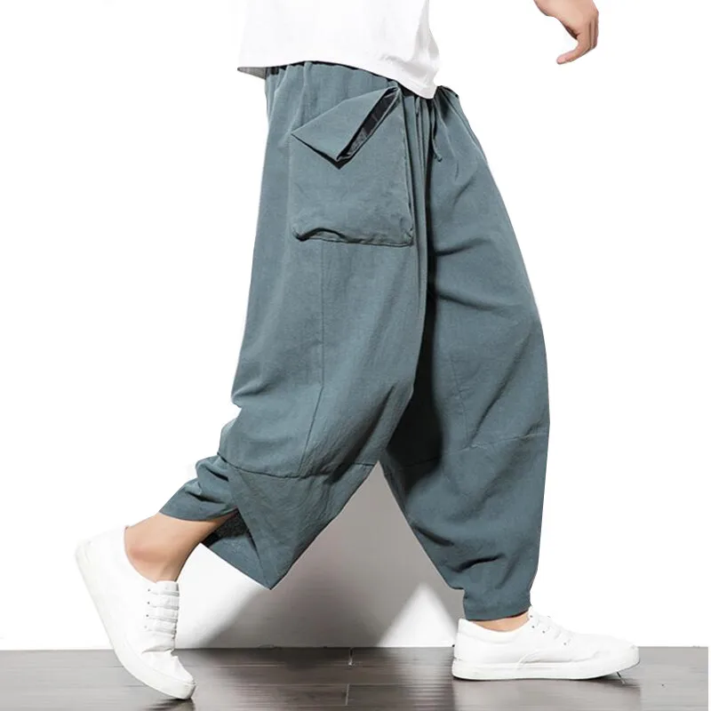 LEFT ROM New Hip Hop Aladdin Hmong Baggy Cotton Linen Harem Pants Men Wide Leg Trousers Boho Casual Pants Cross-pants 4XL 5XL
LEFT ROM New Hip Hop Aladdin Hmong Baggy Cotton Linen Harem Pants Men Wide Leg Trousers Boho Casual Pants Cross-pants 4XL 5XL