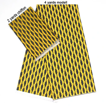 2 Pcs Set 4 Yards African Ankara Prints Modell Material & 2 Yards Chiffon Ankara Chiffon Fabric YBXM-36
2 Pcs Set 4 Yards African Ankara Prints Modell Material & 2 Yards Chiffon Ankara Chiffon Fabric YBXM-36