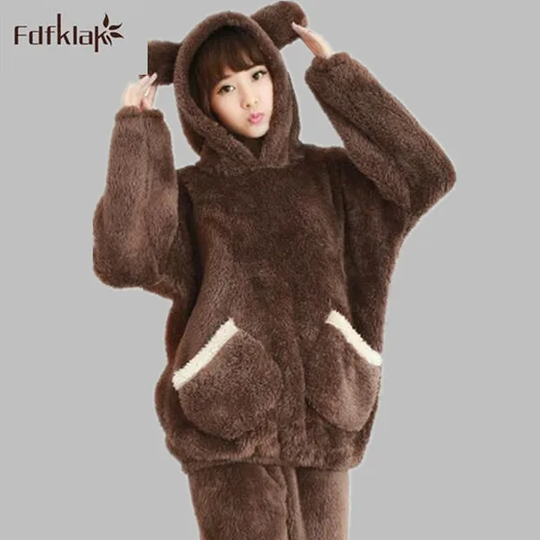 Lovely Hooded Winter Pajamas Flannel Pijama Warm Pyjamas Women Cartoon Sleepwear Set Of Women's Cothing Plus Size Pijamas Mujer
Lovely Hooded Winter Pajamas Flannel Pijama Warm Pyjamas Women Cartoon Sleepwear Set Of Women's Cothing Plus Size Pijamas Mujer