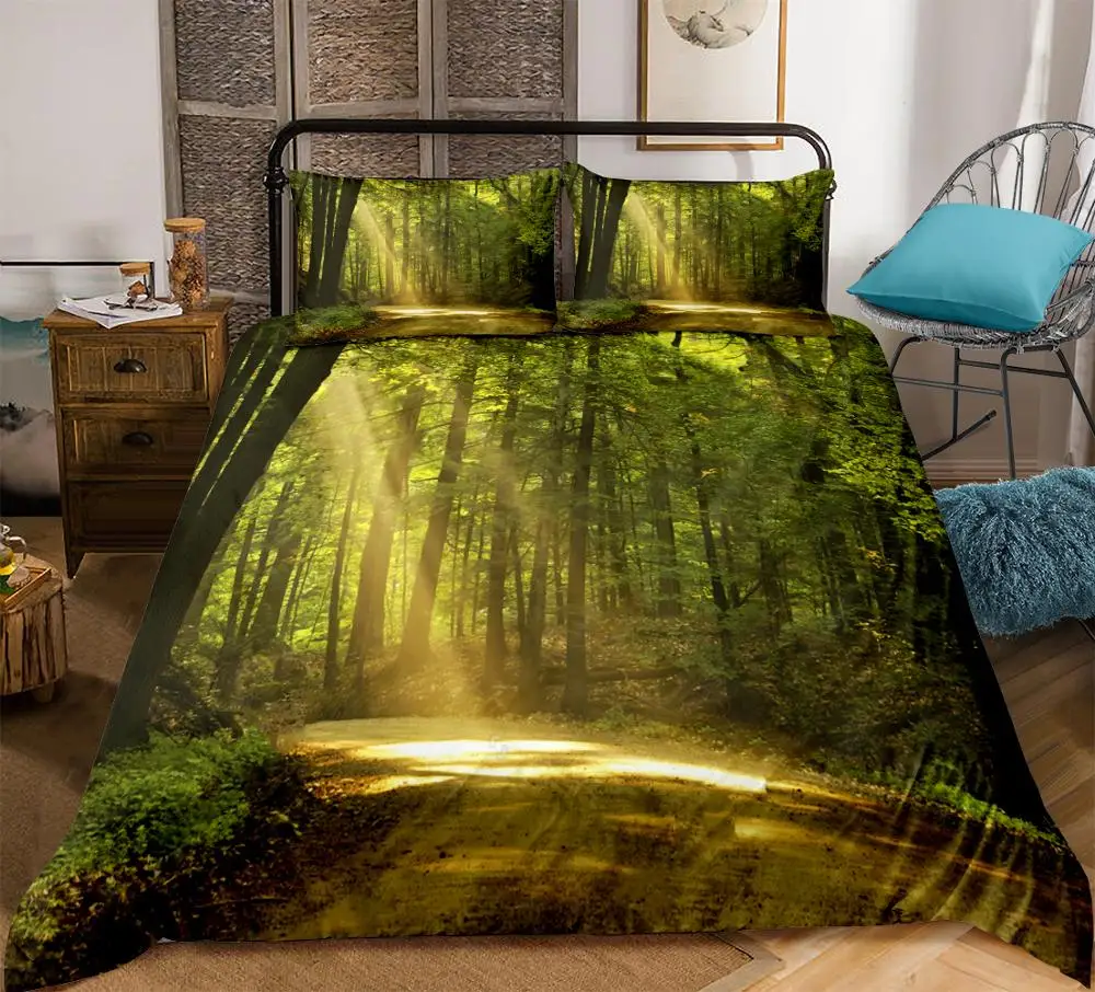 Forest dreamland 3D Bedding Set Duvet cover set lifelike bedclothes with pillowcase bed set home Textiles 3-piece
Forest dreamland 3D Bedding Set Duvet cover set lifelike bedclothes with pillowcase bed set home Textiles 3-piece