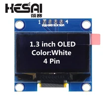1.3 Pouces O LED Module Couleur Blanche 128X64 O LED écran LED lcd Module 1.3 IIC I2C SPI Communiquer pour arduino kit de bricolage(China)