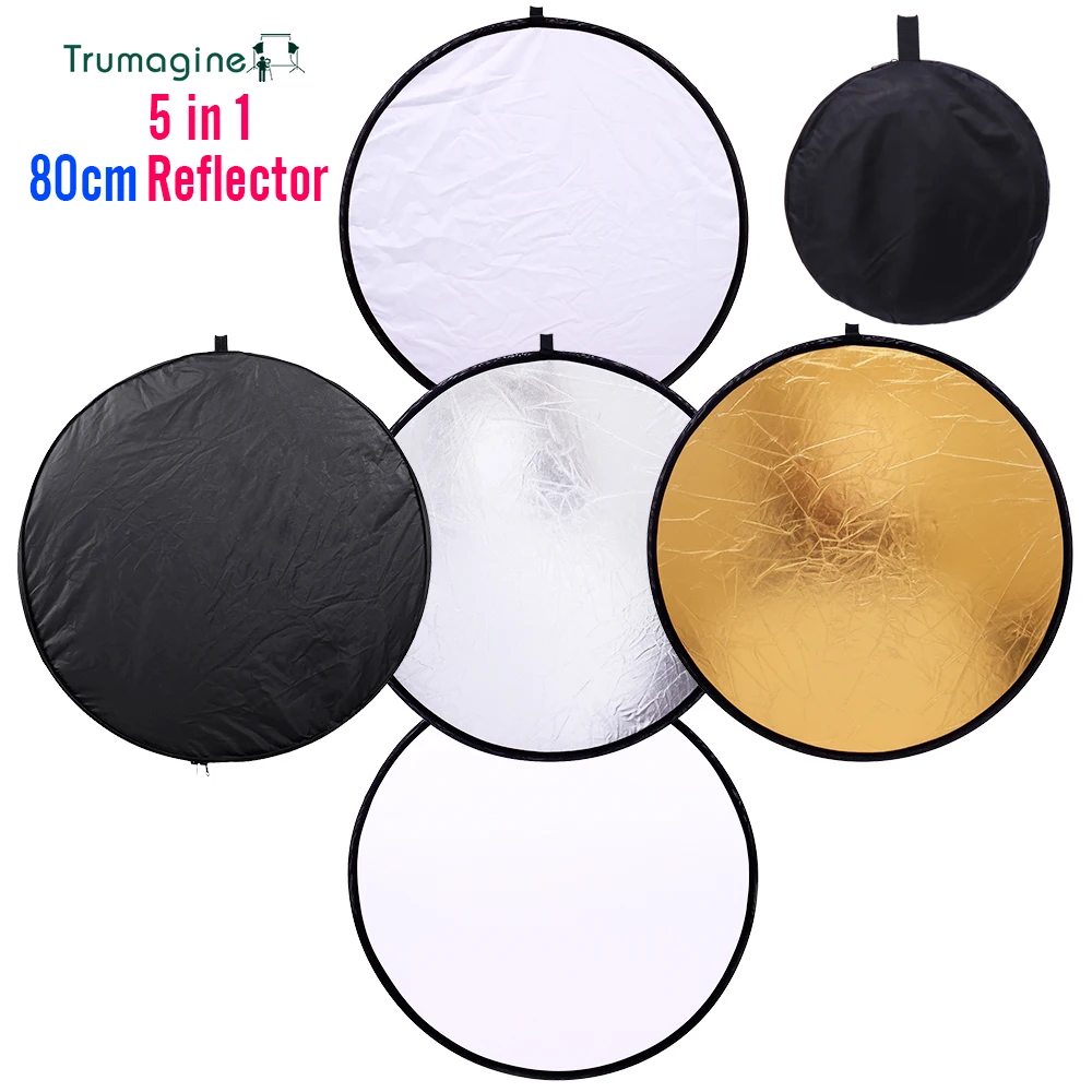 TRUMAGINE 80cm 5 in 1 Multi Portable Collapsible Light Round Photography/Photo light Reflector for Studio fotografia reflector
TRUMAGINE 80cm 5 in 1 Multi Portable Collapsible Light Round Photography/Photo light Reflector for Studio fotografia reflector