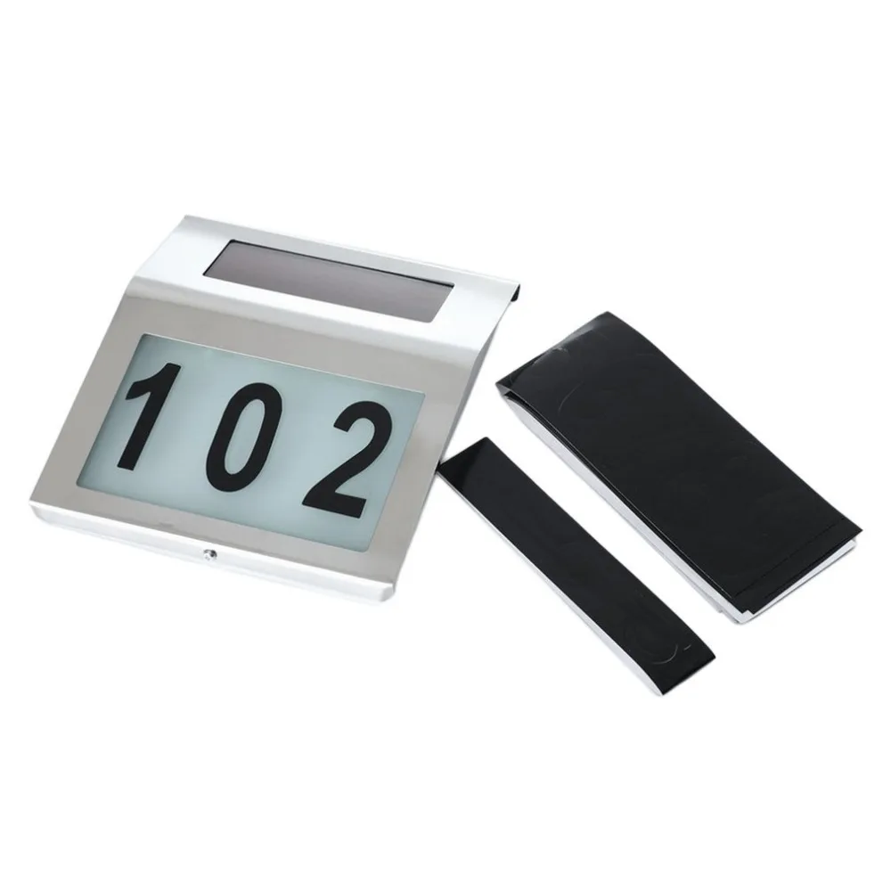 2017 New Stainless Steel 2LED Solar Powered Doorplate Number Outdoor Billboard Wall Light House Apartment Door Plate Lamp
2017 New Stainless Steel 2LED Solar Powered Doorplate Number Outdoor Billboard Wall Light House Apartment Door Plate Lamp