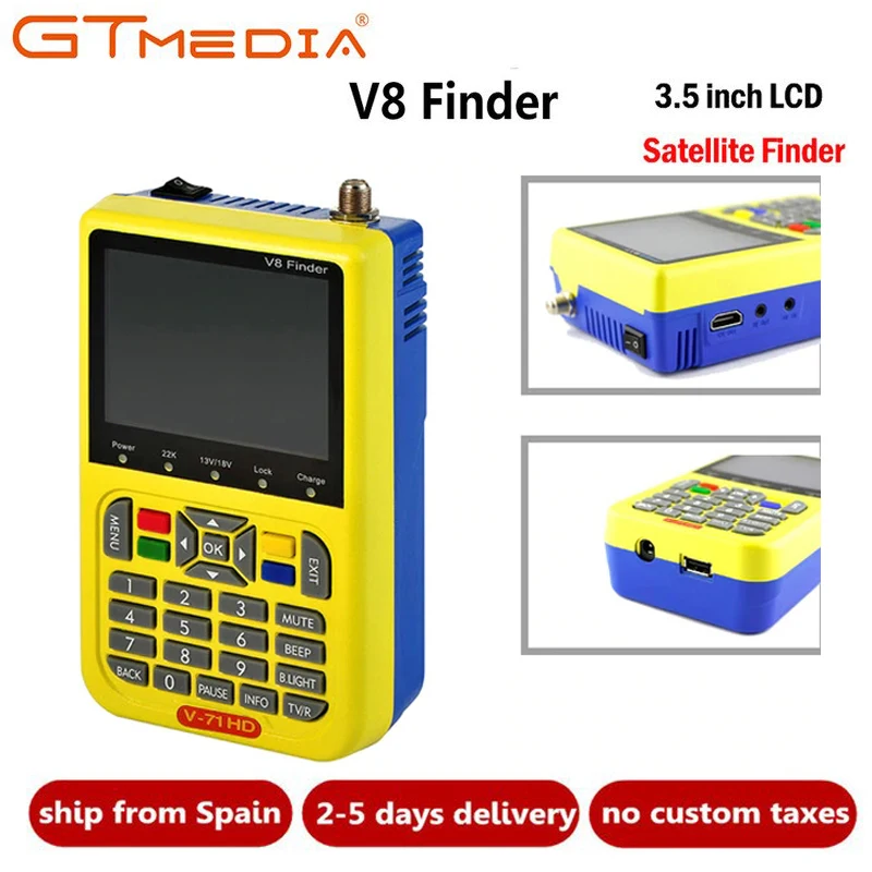 V8 Finder Digital TV SatFinder DVB-S2 FTA Satellite Finder Meter With LCD Screen Display HD MPEG4 DVB-S/S2 Satelite Finder
V8 Finder Digital TV SatFinder DVB-S2 FTA Satellite Finder Meter With LCD Screen Display HD MPEG4 DVB-S/S2 Satelite Finder