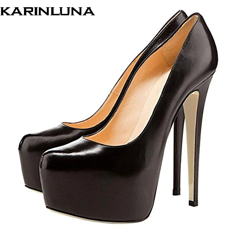 Karinluna 2019 plus size 45 brand design pu leather slip on party women Shoes sexy super thin high heels platform pumps woman
Karinluna 2019 plus size 45 brand design pu leather slip on party women Shoes sexy super thin high heels platform pumps woman