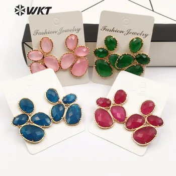 WT-E485 Spring new wholesale natural stone earrings colorful spring color ellipse with gold metal ladies earrings jewelry
WT-E485 Spring new wholesale natural stone earrings colorful spring color ellipse with gold metal ladies earrings jewelry
