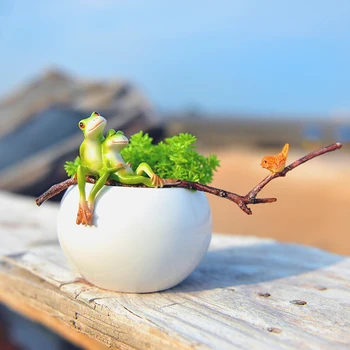 Cute Frog Flowerpot Miniature Figurines Creative Ceramic Crafts Flower Vase Fairy Garden Ornaments Home Decoration Accessories
Cute Frog Flowerpot Miniature Figurines Creative Ceramic Crafts Flower Vase Fairy Garden Ornaments Home Decoration Accessories